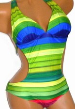Monokini Badeanzug Neon Grün