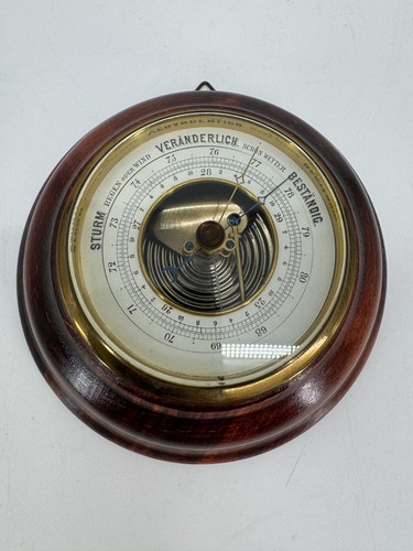 Barometer lufft holz rund - *,