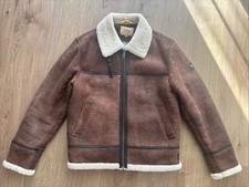 Camel Active Lammfelljacke / Shearlingjacke – Gr. 52 – 100 % Schafsleder