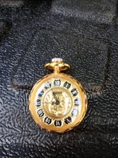 Vintage Royce 17 Jewels Incabloc Taschenuhr / Anhänger goldfarben - funktioniert