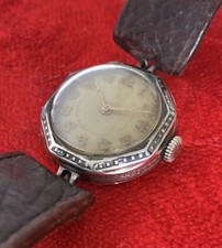 Antike Damenarmbanduhr 800er Silber Handaufzug – Läuft – Vintage Rarität