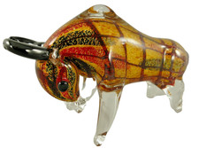 Glas stier figur skulptur - glas,