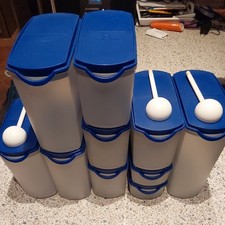 10x Tupperware Eidgenosse Plus, Blau, 3 Original Löffel, Gebraucht