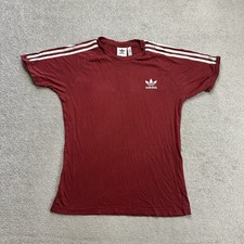 ADIDAS ORIGINALS Herren T Shirt Kurzarm Gr M Sport Classic Retro Logo 13306 Rot