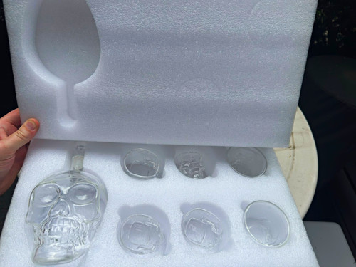 Totenkopf glas set flasche - glas,