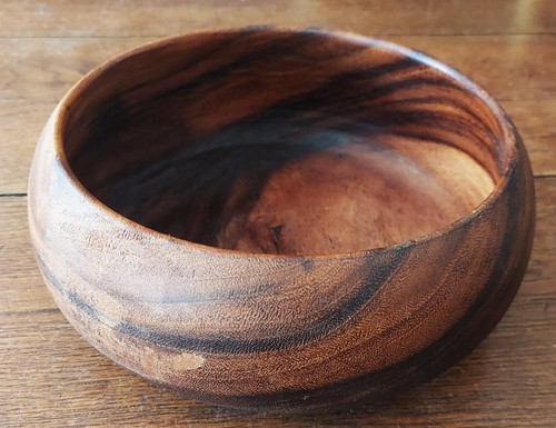Vintage obstschale aus holz - vintage,