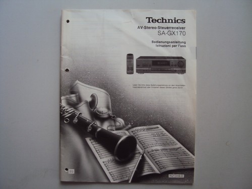 Bedienungsanleitung technics - bedienungsanleitung,
