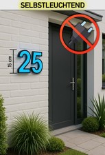 15cm - Hausnummer selbstleuchtend ohne Strom – modern & gut sichtbar