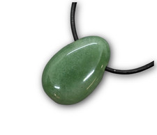 +Natur+ AVENTURIN  EDELSTEIN-ANHÄNGER TROMMELSTEIN-gebohrt mit Lederband #N