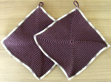 2er Set Topflappen braun beige