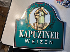 Original Kulmbacher Kapuziner Weizen Emailschilder 46 x 43 cm