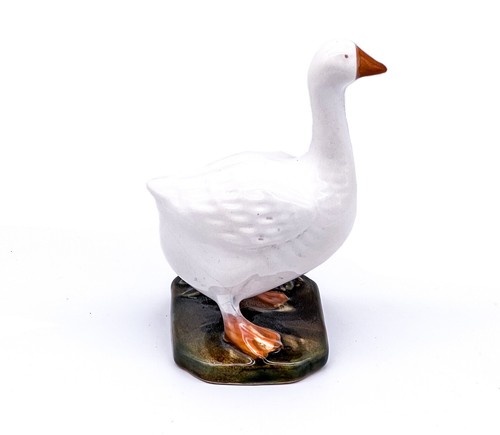 Vintage keramikfigur gans aus - keramikfigur,