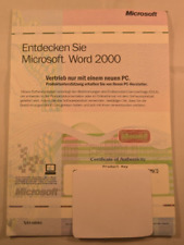 Microsoft word 2000 deutsch Key, Lizenz, Handbuch - VINTAGE