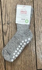 Hirsch Natur Stoppersocken Wolle verschiedene Farben Gr. 18-34