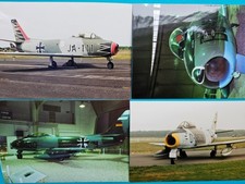 4 FOTOS -- Keine AK's -- F-86 "Sabre" -- Deutsche Luftwaffe -- Militär -- RAR !