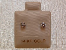 Weiße Saphir Ohrstecker - 3,5