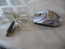 Au TECH Mini Optical Mouse MOP-18 Computermaus Silber/Schwarz Top