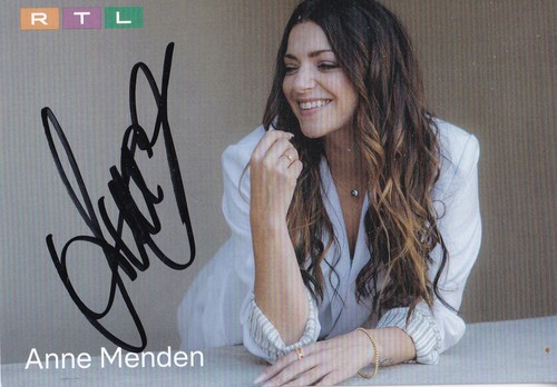 Autogramm anne menden - autogramm,