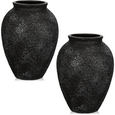 Kleine Keramikvase Set 2er Trockenblumen Vase Deko Boho modern rustikal