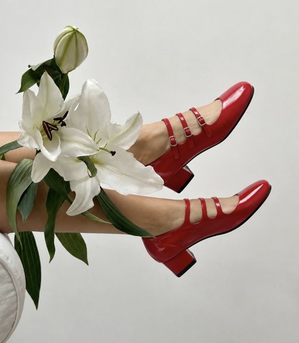 Carel red kina lackleder mary - red,