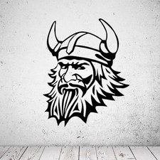 Wandtattoo Wikinger mit Helm