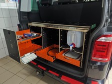 Campingbox für Kleinbusse Wohnmobil Bett Küche Gaskocher T4 T5 T6 Ford Transit