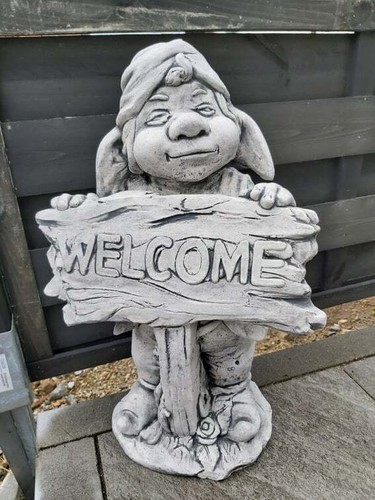 Xxl stein figur gnom welcome - xxl,