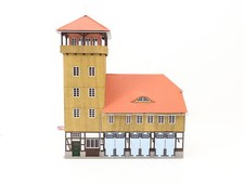 Busch H0 1450 Gebäude Requisitenhaus Feuerwache Schwenningen gebaut / Licht