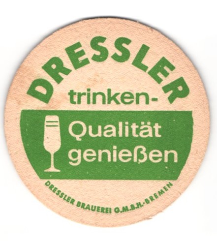 Bierdeckel bremen dressler - bierdeckel, bremen,