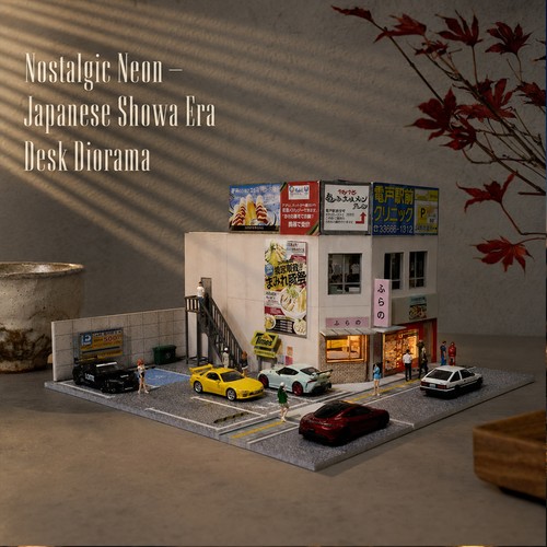 Diorama garage modell led - 1/64,