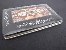 Zigarrenetui Intarsien Perlmutt arbeiten um 1900