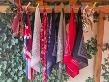 11 x Haarband Halstuch Stirnband Zopfgummi Zopfband versch. Farben und Muster