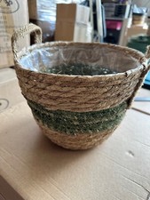 8x Pflanzkorb Korb 24x19cm grün natur Deko UVP: ca.10€/St. REST SONDER POSTEN.