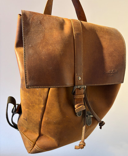 Brauner gusti leder rucksack - brauner,