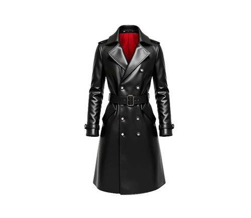 Schwarzer echter leder gothic - schwarzer,