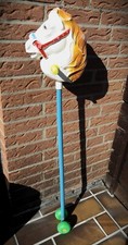 Seltenes nostalgisches Steckenpferd/Kopf u.Räder Plastik/Stange Holz/altersg.top