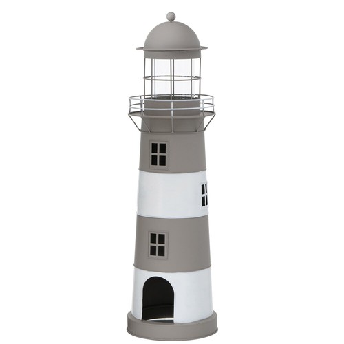 Laterne long island grau - long, braun