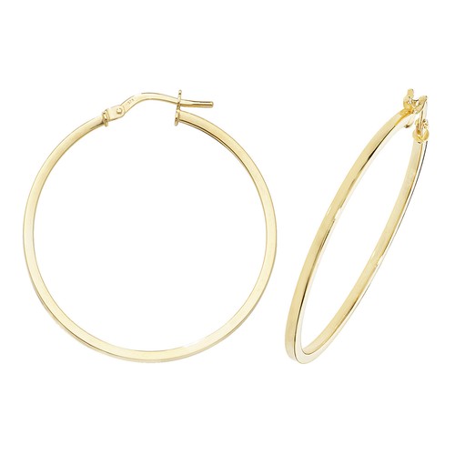 Gelb gold paar creolen - gold,
