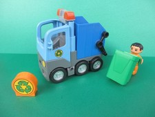 Lego Duplo Müllabfuhr LKW Laster mit Mülltonne und Fahrer Recycling (160224V)