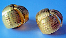 vintage OHRCLIPS Flecht - Knoten OHRRINGE extravagant MODESCHMUCK super schön