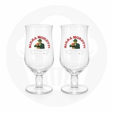 2x Birra Moretti Pint Gläser