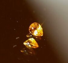 1 Saphir gelb 0,18 ct Tropfen 2,3 x 2,9 x 3,7 mm Safir lupenrein Ceylon