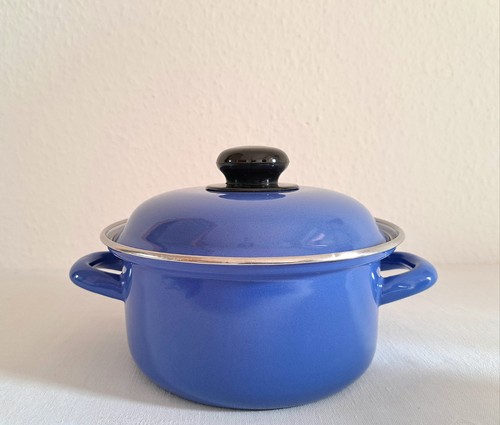 Vintage emaille topf seltener - vintage, topf,