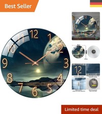 Elegante Wanduhr aus Glas 30cm