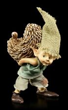 Pixie Kobold Figur mit Igel -