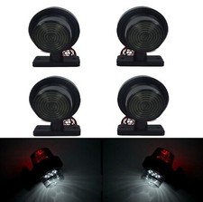 4x Rauchglas-LED Rot/Weiß Außenspiegel Leuchten 12/24V für MAN DAF Volvo Scania