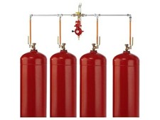 4-Flaschenanlage Propangas, Armaturen für Flaschenschrank, 4kg/h 50mbar