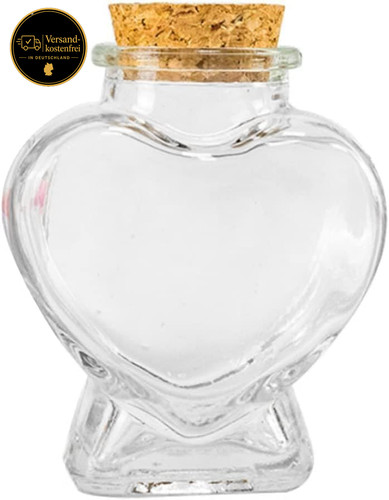 Mini glasflasche herzform für - herzform,