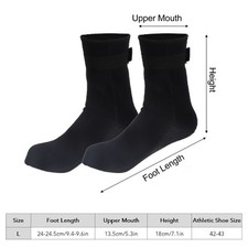 (L) 3mm Neopren Tauchsocken Wasserdicht Stretchy Slip Resistance Tauchen Wet KU