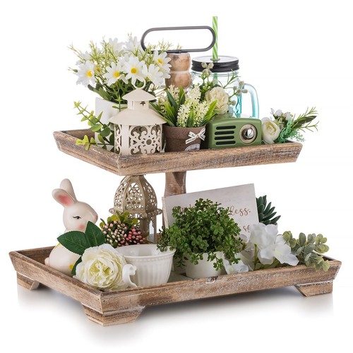 Deko tablett etagere holz - deko,